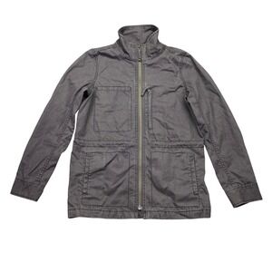 Madewell Fleet Jacket Women Sz M Faded Black Utility Field Coat C3394 Gorpcore